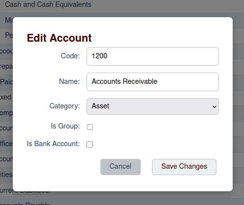 Edit Account Screenshot