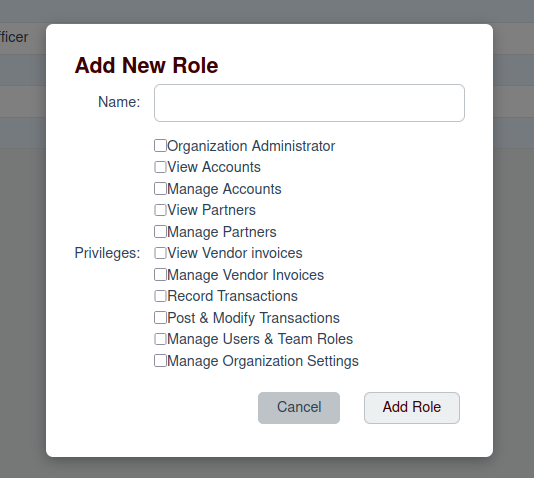 Add Role Screenshot