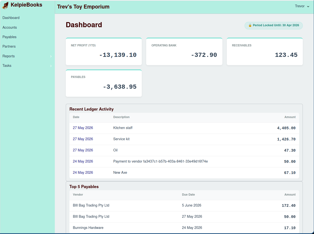 Dashboard Screenshot