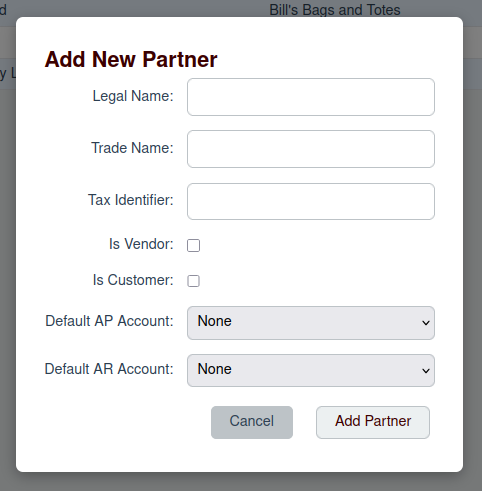 Add Partner Screenshot